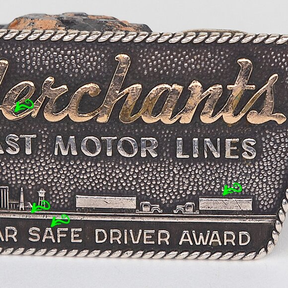 VTG Merchants Fast Motor Lines 5 Yr Safe Driver Award Belt Buckle - Picture 7 of 9